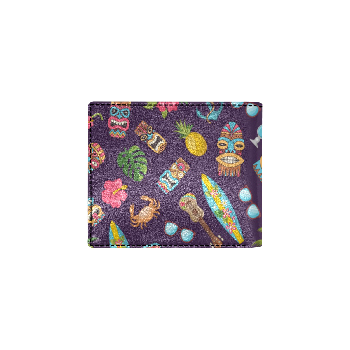 Hawaiian Themed Pattern Print Design H024 Men's ID Card Wallet