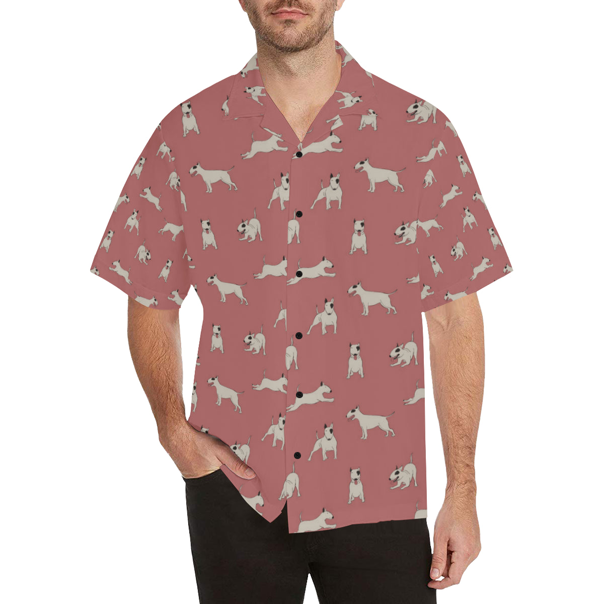 Bull Terriers Pattern Print Design 09 Men's Hawaiian Shirt