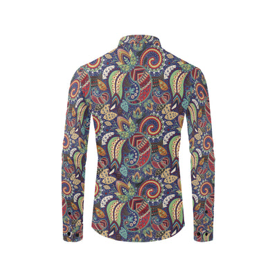 Paisley Boho Pattern Print Design A03 Men's Long Sleeve Shirt