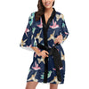 Hummingbird Cute Pattern Print Design 01 Women's Short Kimono