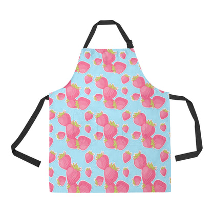 Strawberry Pattern Print Design SB04 Apron with Pocket