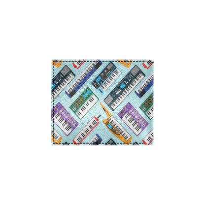 Synthesizer Pattern Print Design 02 Men's ID Card Wallet