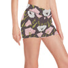 Anemone Pattern Print Design AM011 Yoga Shorts