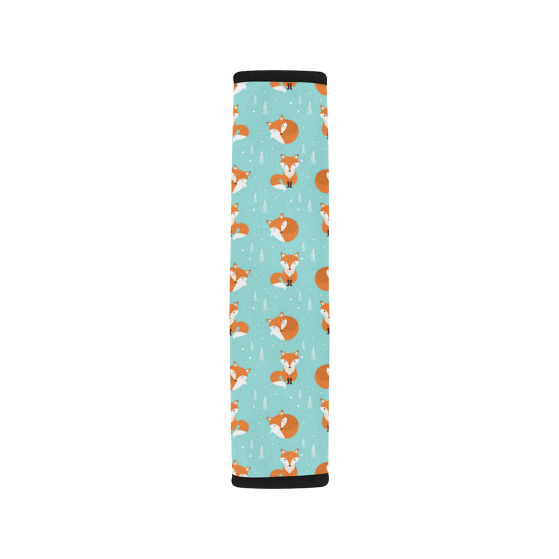 Fox Design Snow Print Pattern Car Seat Belt Cover