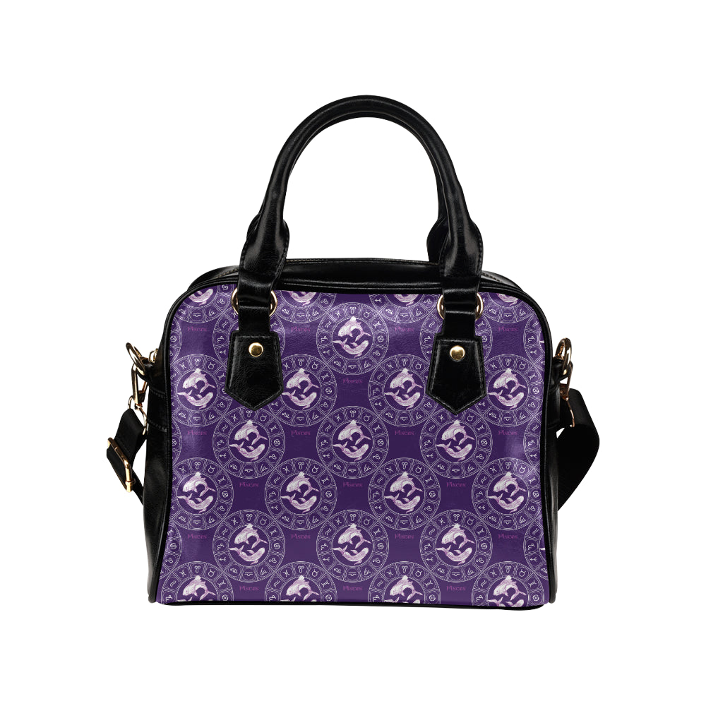 Pisces Pattern Print Design A02 Shoulder Handbag