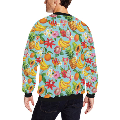Tropical Fruits Pattern Print Design TF01 Men Long Sleeve Sweatshirt