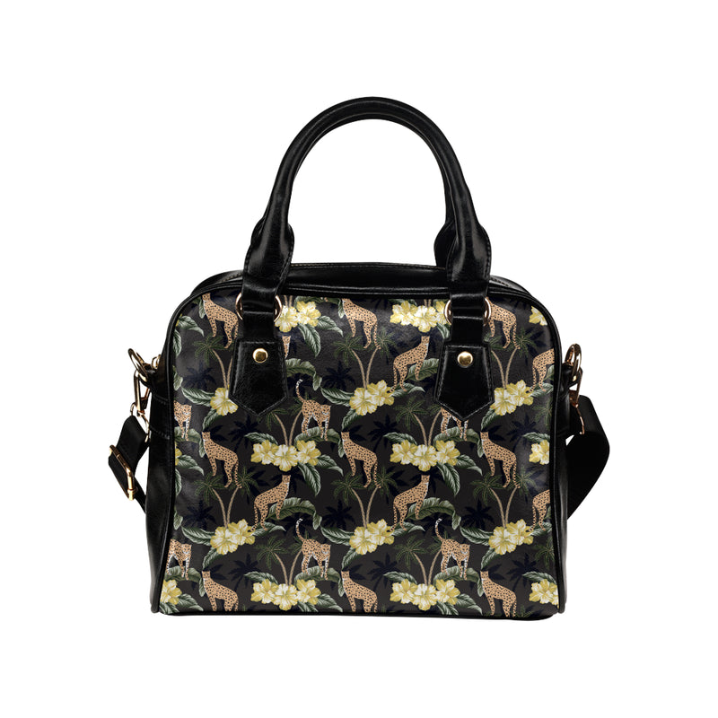 Cheetah Pattern Print Design 04 Shoulder Handbag