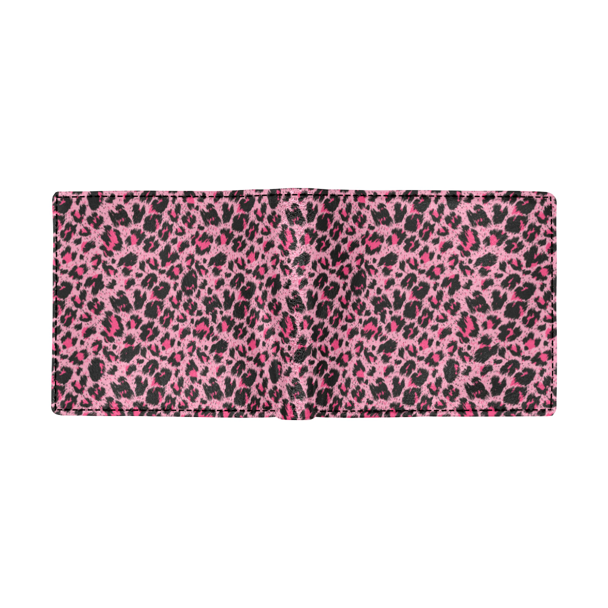 Cheetah Pink Pattern Print Design 01 Men's ID Card Wallet