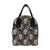 lotus Embroidered Pattern Print Design LO06 Insulated Lunch Bag