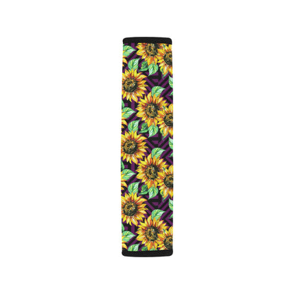 Sunflower Pattern Print Design SF012 Car Seat Belt Cover