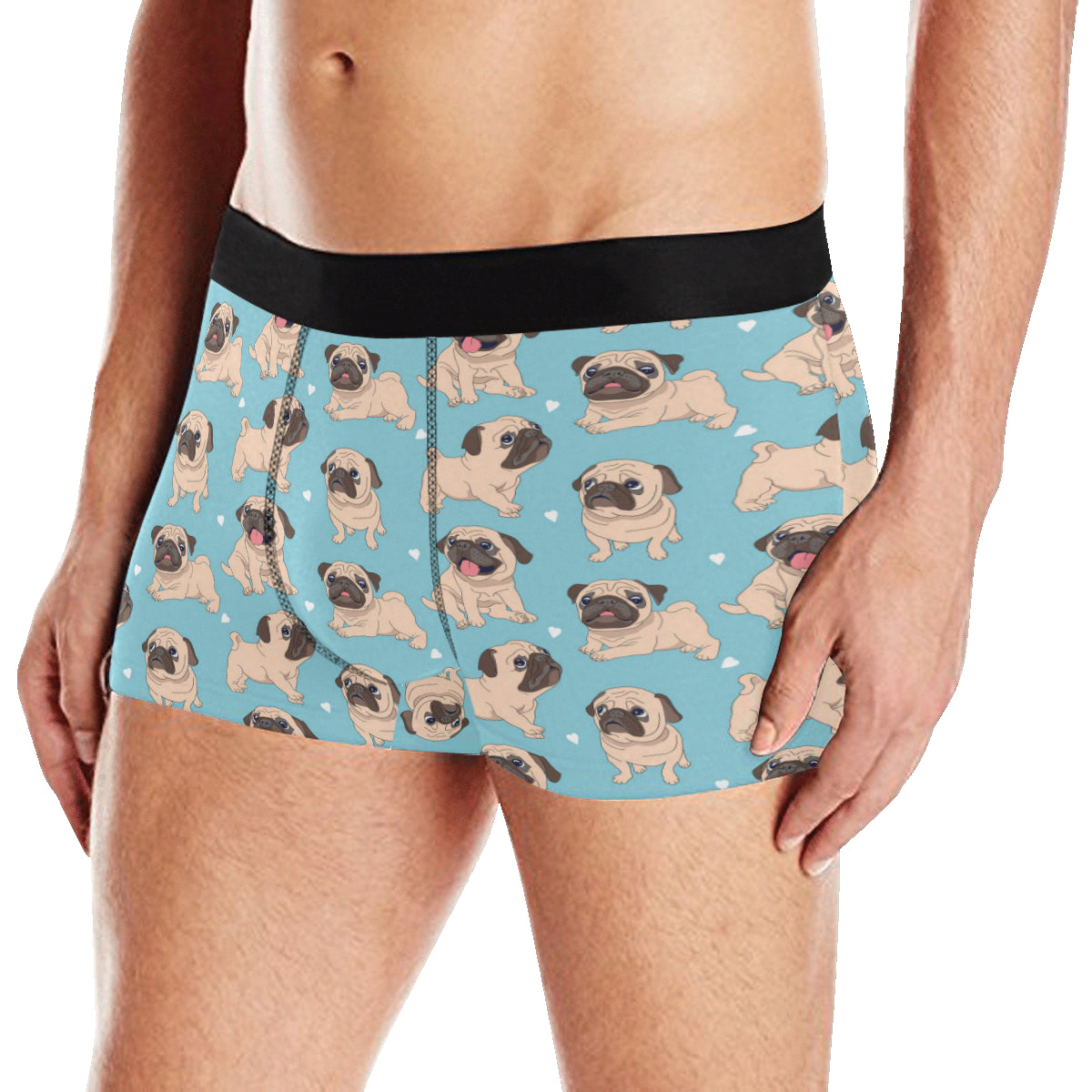 Pug Pattern Print Design A03 Men's Boxer Briefs