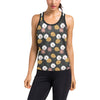 Daisy Pattern Print Design DS04 Women's Racerback Tank Top