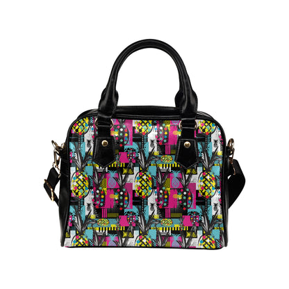 Pop Art Pineapple Pattern Print Design A02 Shoulder Handbag