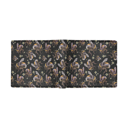 Bee Pattern Print Design 04 Men's ID Card Wallet