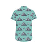 Mountain Pattern Print Design 01 Men's Short Sleeve Button Up Shirt