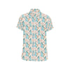 Bluebird Pattern Print Design 03 Men's Short Sleeve Button Up Shirt