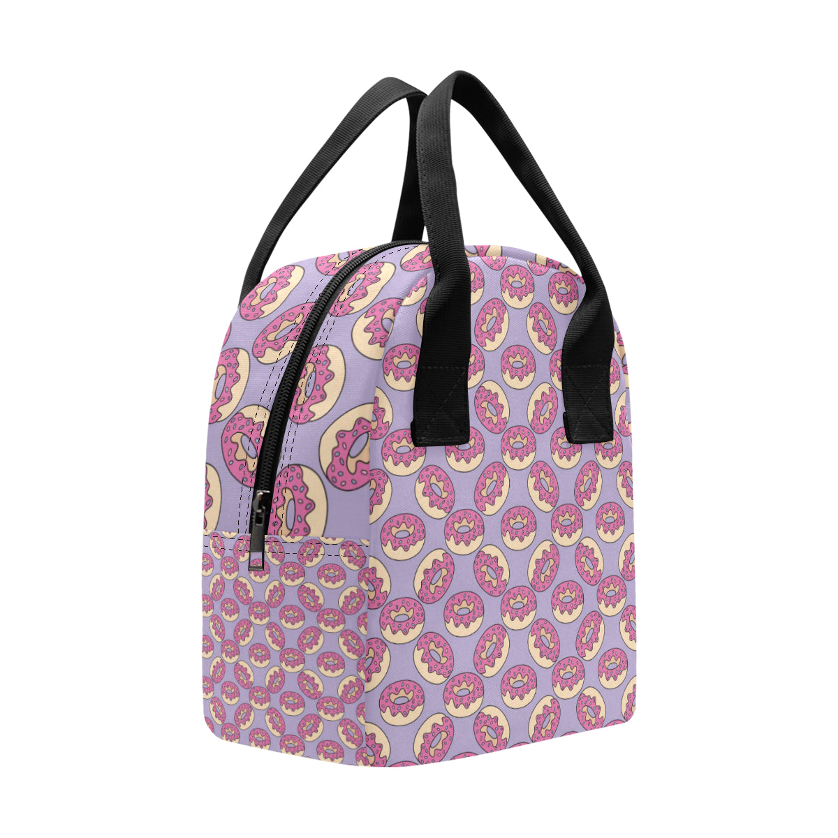 Donut Pattern Print Design DN015 Insulated Lunch Bag