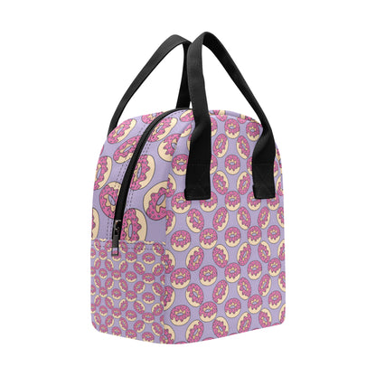 Donut Pattern Print Design DN015 Insulated Lunch Bag