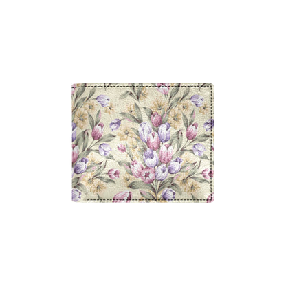 Tulip Pattern Print Design TP04 Men's ID Card Wallet