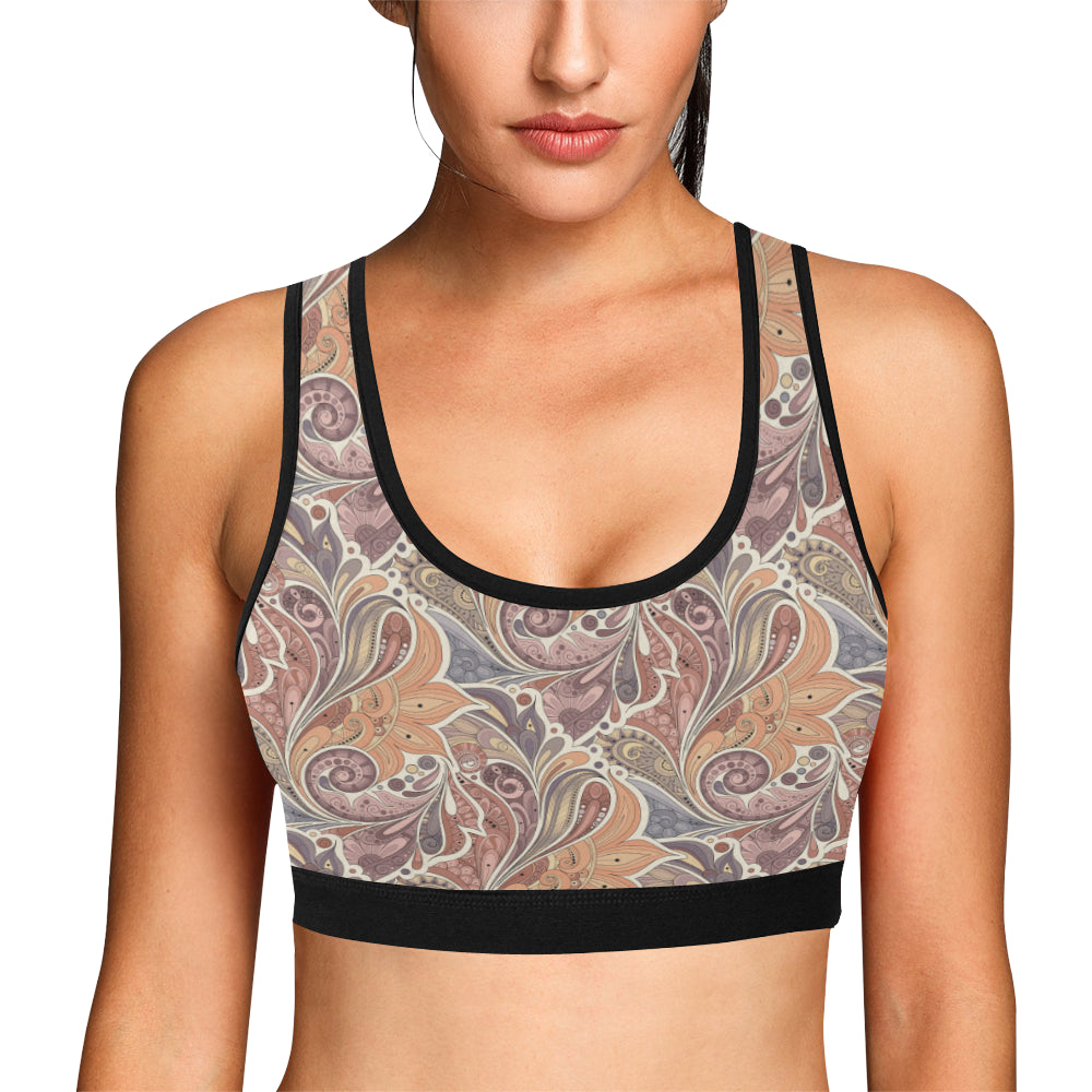 Boho Pattern Print Design 03 Sports Bra