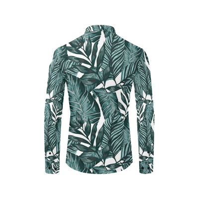 Tropical Palm Leaves Pattern Men's Long Sleeve Shirt