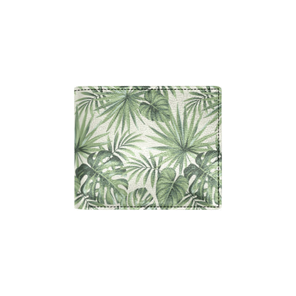 Palm Leaf Pattern Print Design A02 Men's ID Card Wallet