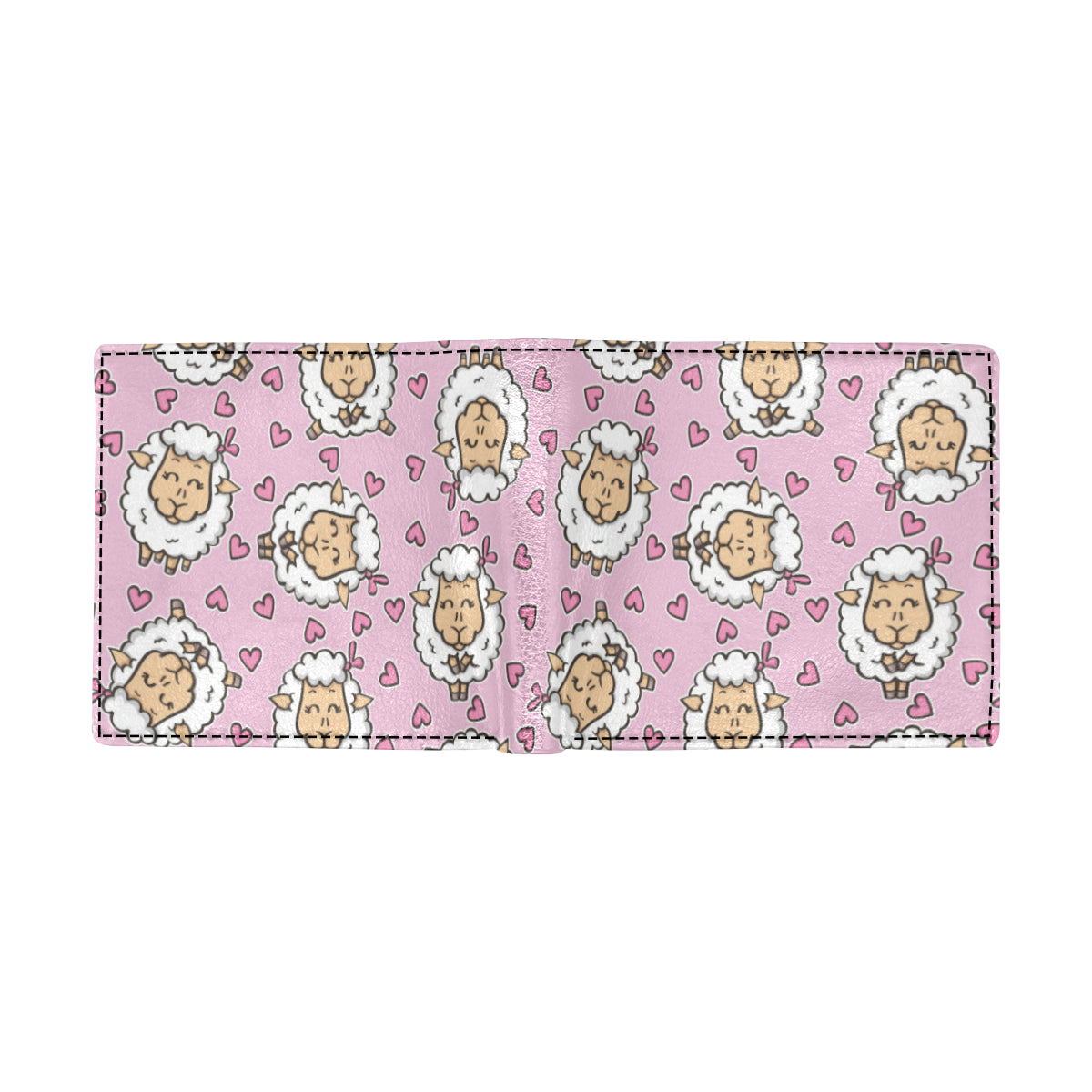 Sheep Cute Pattern Print Design 01 Men's ID Card Wallet