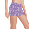 Lavender Pattern Print Design LV08 Yoga Shorts