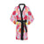 Hibiscus Pattern Print Design HB020 Women Kimono Robe