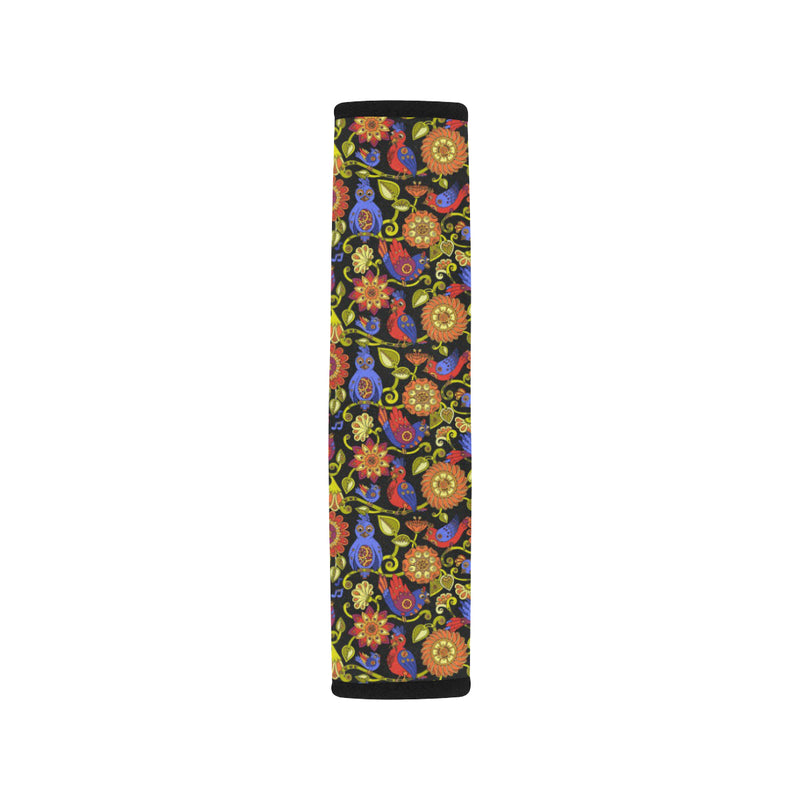 Steampunk Bird Design Themed Print Car Seat Belt Cover