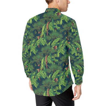 Rainforest Pattern Print Design A01 Men's Long Sleeve Shirt