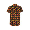 Rooster Print Themed Men's Short Sleeve Button Up Shirt