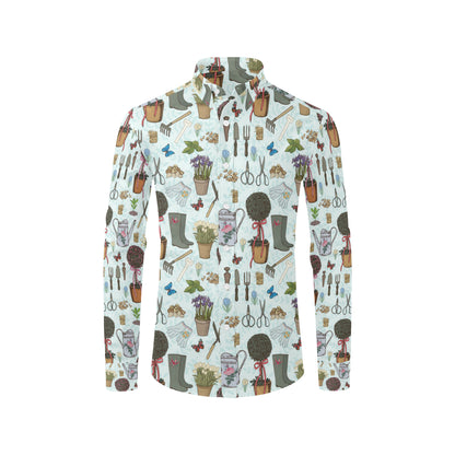 Gardening Pattern Print Design G01 Men's Long Sleeve Shirt