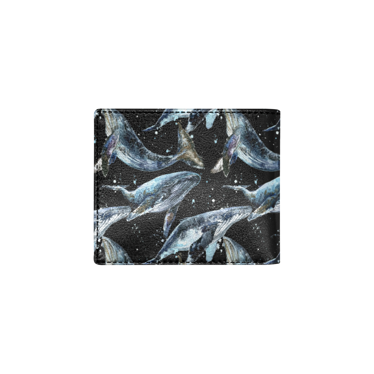 Humpback Whale Pattern Print Design 01 Men's ID Card Wallet