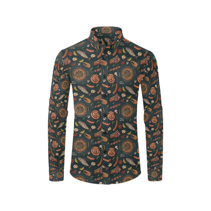 Barbecue Pattern Print Design 02 Men's Long Sleeve Shirt