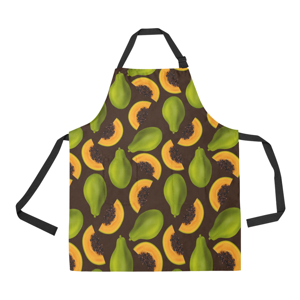 Papaya Pattern Print Design PP04 Apron with Pocket