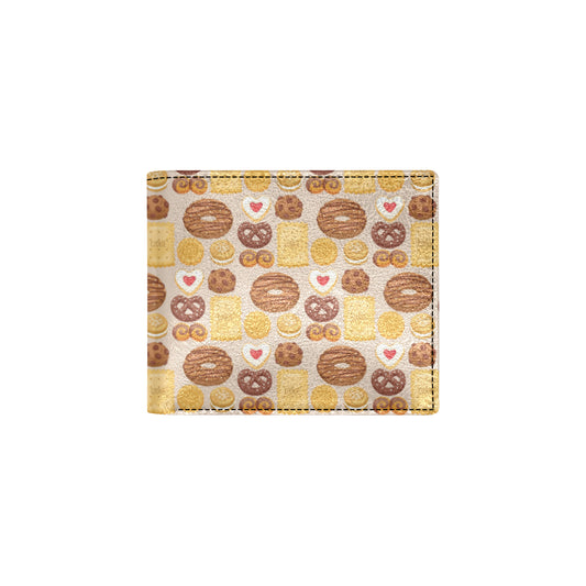 Cookie Pattern Print Design 02 Men's ID Card Wallet
