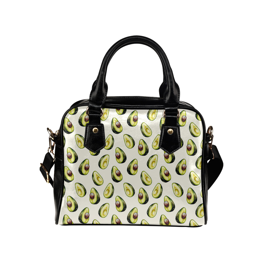 Avocado Pattern Print Design 01 Shoulder Handbag