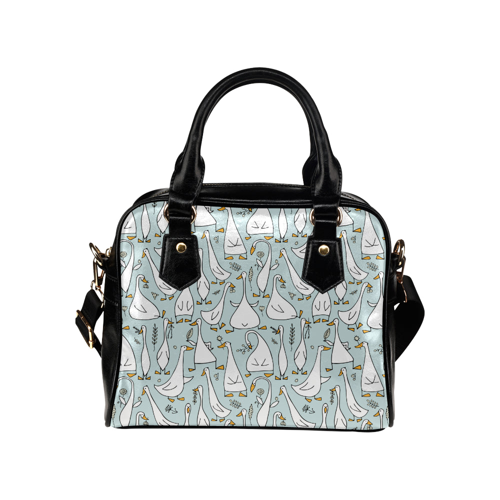 Goose Pattern Print Design 03 Shoulder Handbag