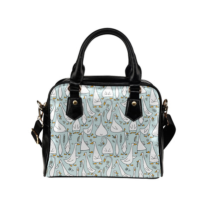 Goose Pattern Print Design 03 Shoulder Handbag