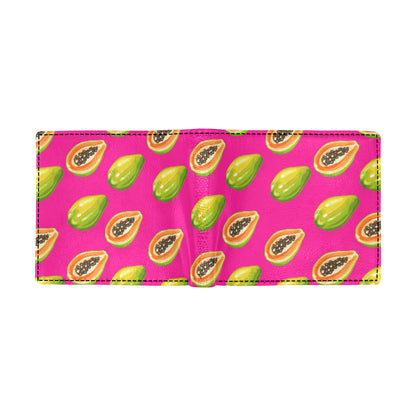 Papaya Pattern Print Design PP02 Men's ID Card Wallet