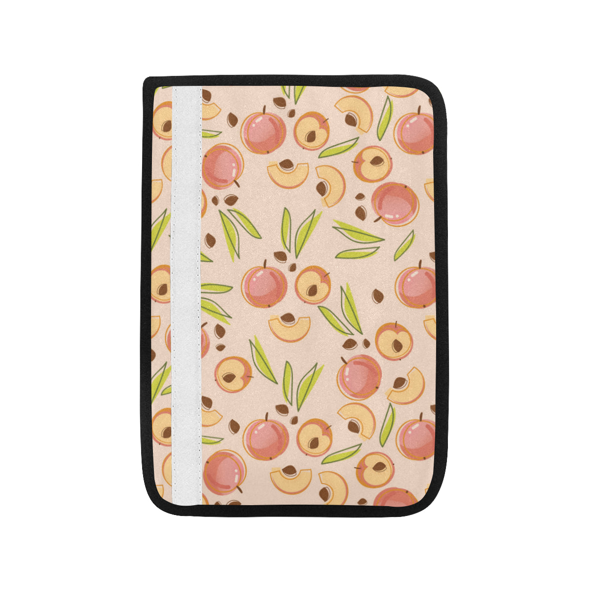 Peach Pattern Print Design A01 Car Seat Belt Cover