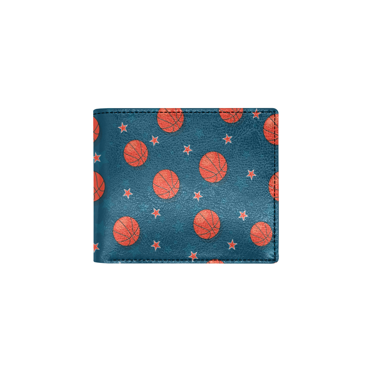 Basketball Pattern Print Design 02 Men's ID Card Wallet