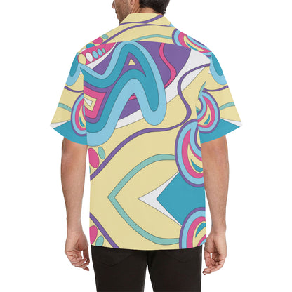Funky Retro Pattern Print Design A01 Men's Hawaiian Shirt