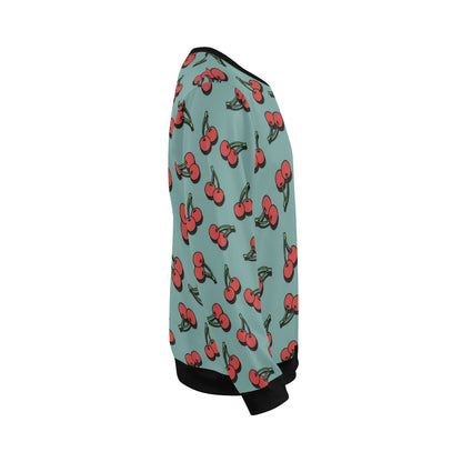 Cherry Pattern Print Design CH03 Men Long Sleeve Sweatshirt
