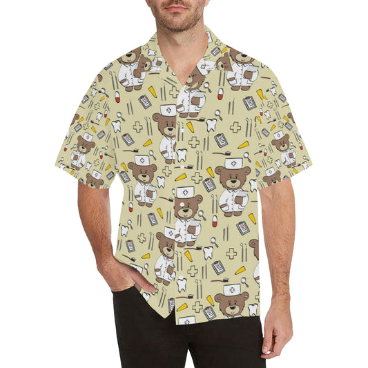 Nurse Bear Pattern Print Design A02 Men's Hawaiian Shirt