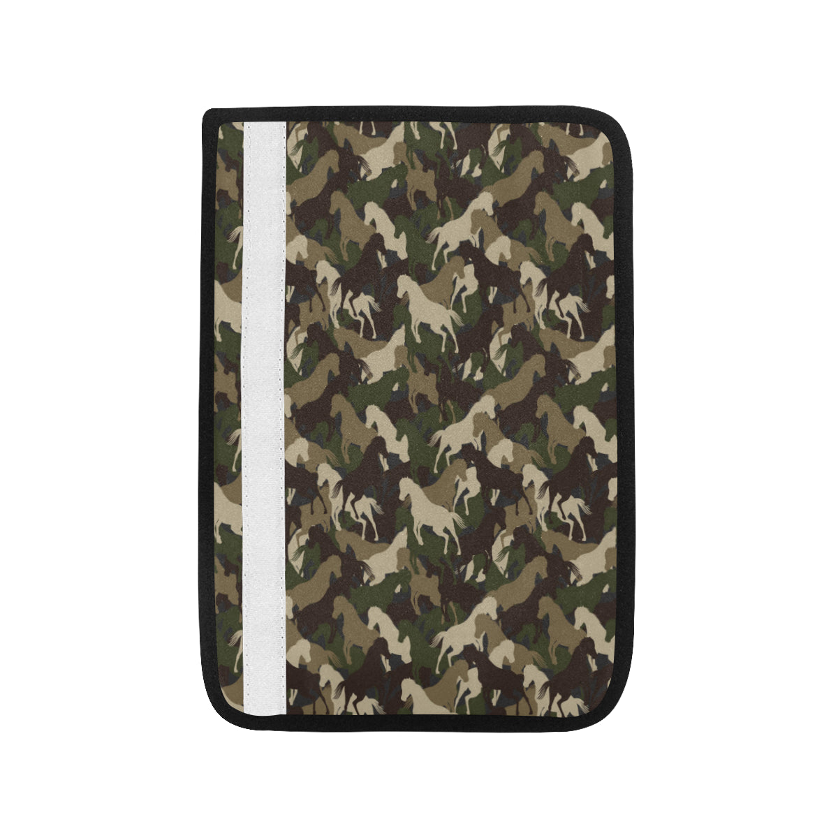 Horse Camo Themed Design Print Car Seat Belt Cover