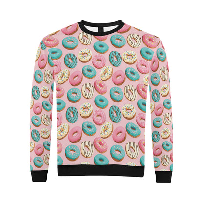 Donut Pattern Print Design DN06 Men Long Sleeve Sweatshirt