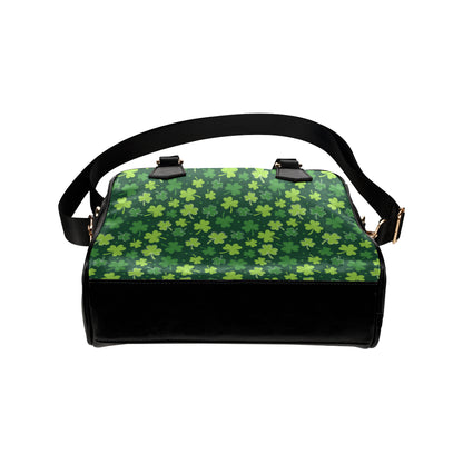 Clover  Pattern Print Design 02 Shoulder Handbag