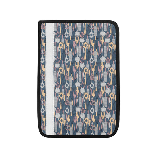 Cooking Kitchen Tools Pattern Print Design 05 Car Seat Belt Cover